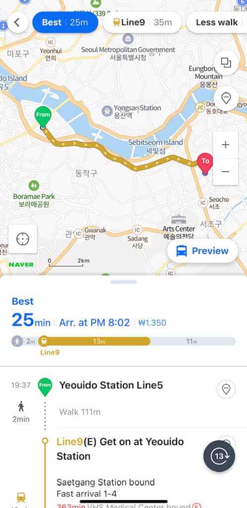 5 day trip to korea